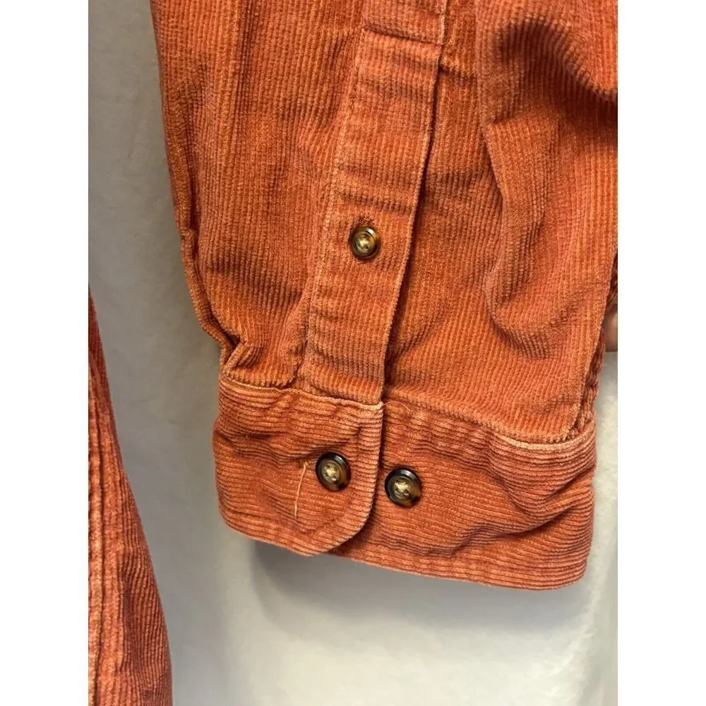OC 8 Clothiers Size XL Men's Long Sleeve Orange‎ Heavy Button Up Shirt C29